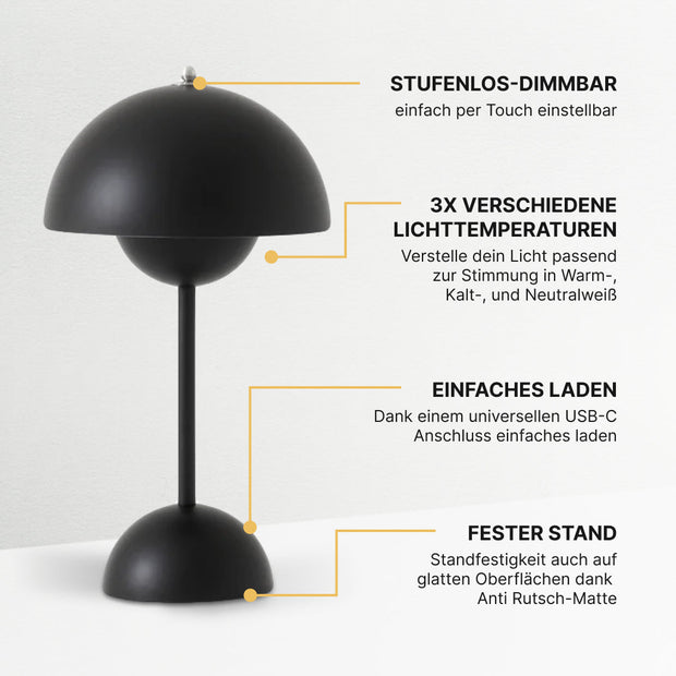 MushGlow │ Kabellose Pilzlampe